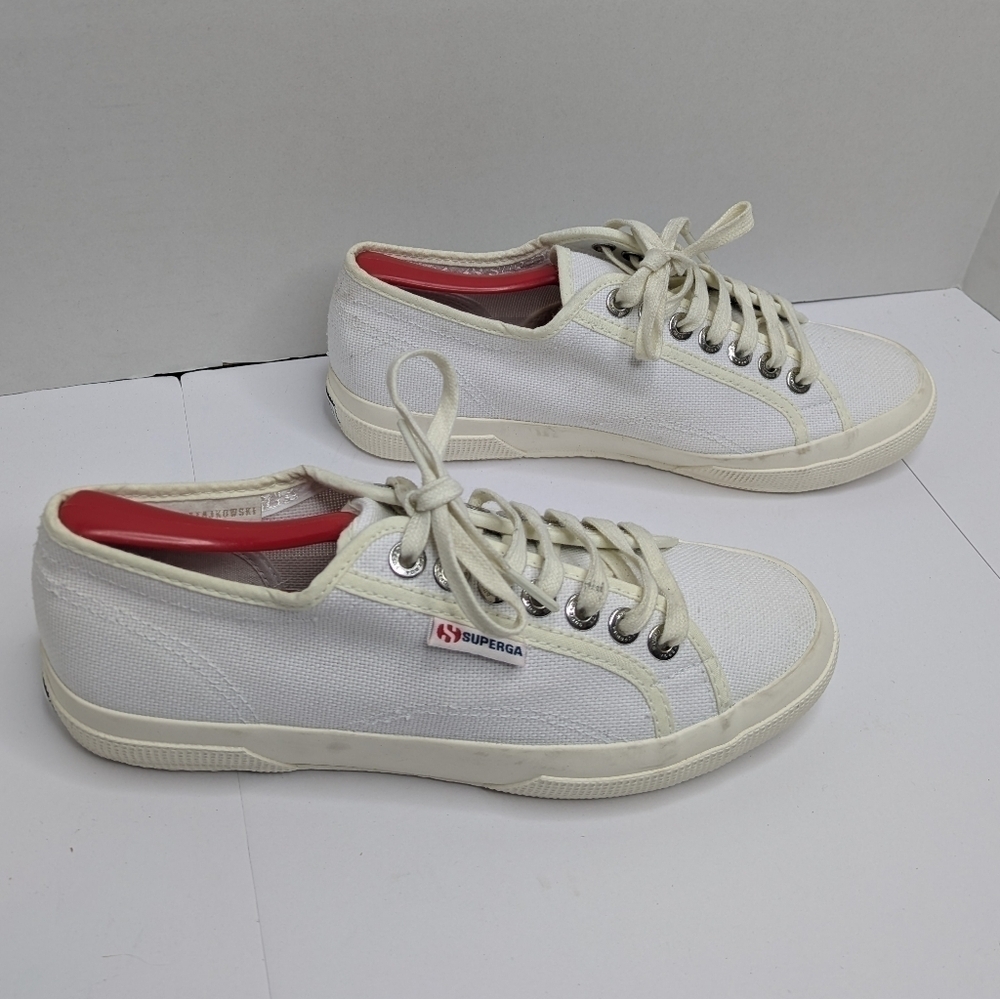 Superga Emily Ratajkowski White Sneaker Shoe 8 Women 6.5 Men - Picture 3 of 8